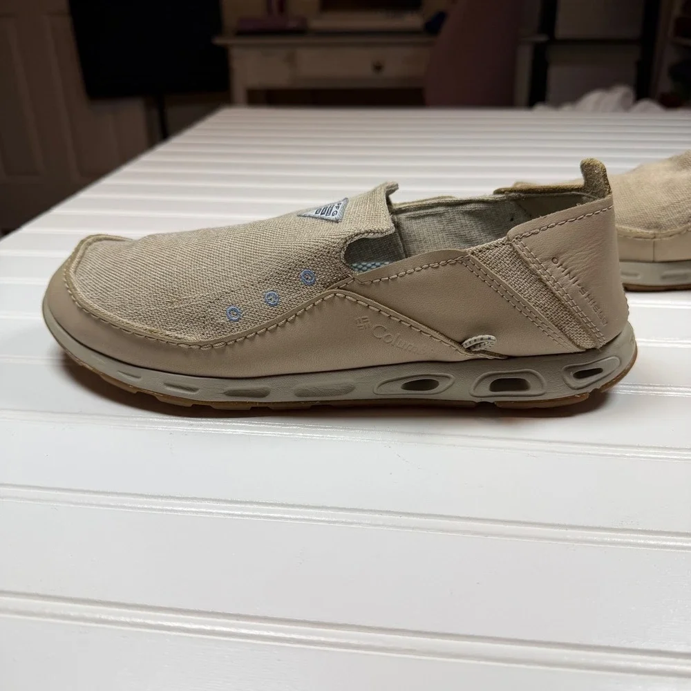 Columbia PFG Bahama Vent Loco Relaxed Mens Boat Shoes Tan BM4605-271 10